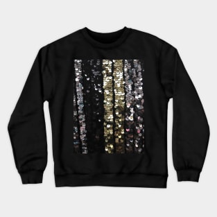 Photographic Image of Sequins in Black, Gold and Silver Crewneck Sweatshirt